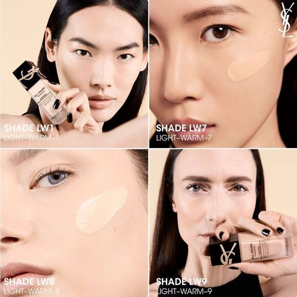 NIB- YVES SAINT LAURENT ALL HOURS FOUNDATION: SHADE IS LIGHT WARM 8 - Picture 4 of 9